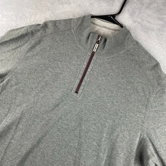 Tommy Bahama Other - Tommy Bahama 1/4 Zip Pullover Men XL Gray Flipside Sweatshirt Reversible Sweater